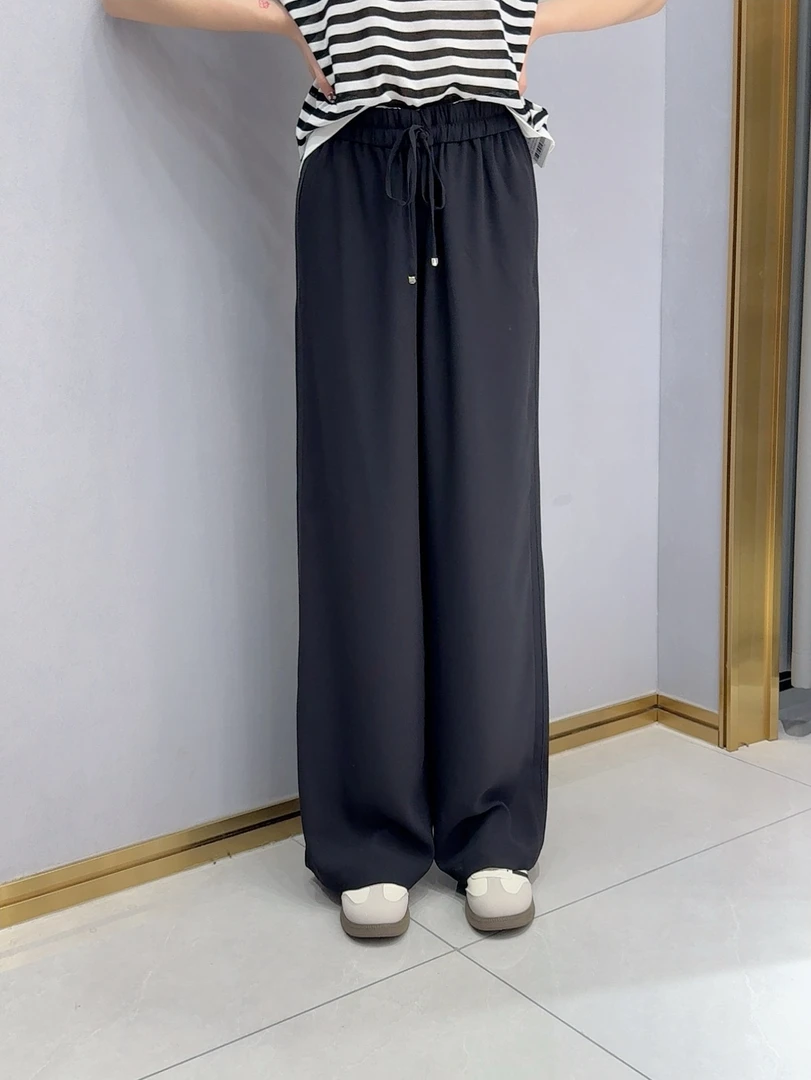 易缔媤/DE13334松紧高腰阔腿裤时尚气质显瘦