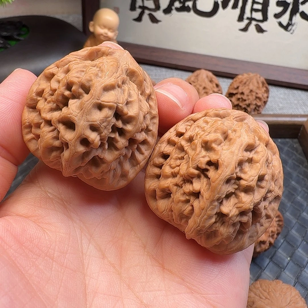 吊坠文玩核桃全品红锦鲤39全家福