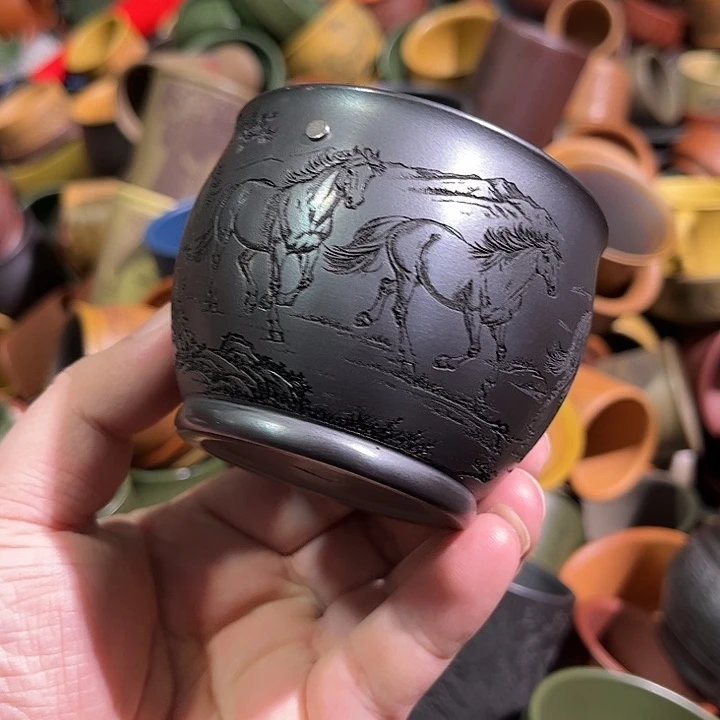 紫砂茶杯全手工紫砂主人杯