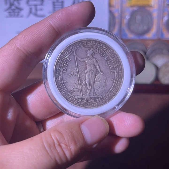 复古 精美龙洋可吹响可翻面工艺品摆件
