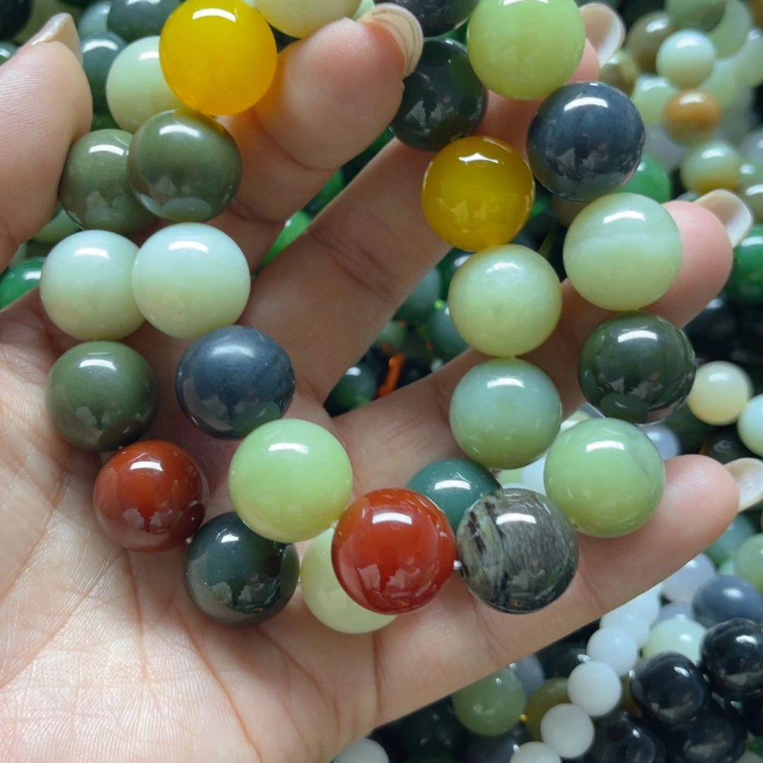 和田玉手链未镶嵌多样性，拍一发一