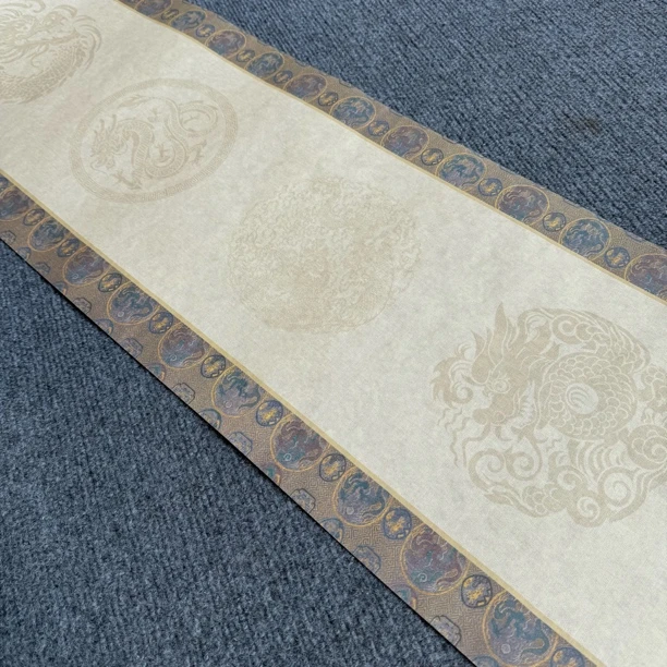 【生宣百龙呈祥瓦当长卷】大风堂加厚生宣书法作品宣纸长卷