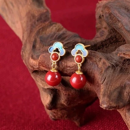 中国风祥云耳坠