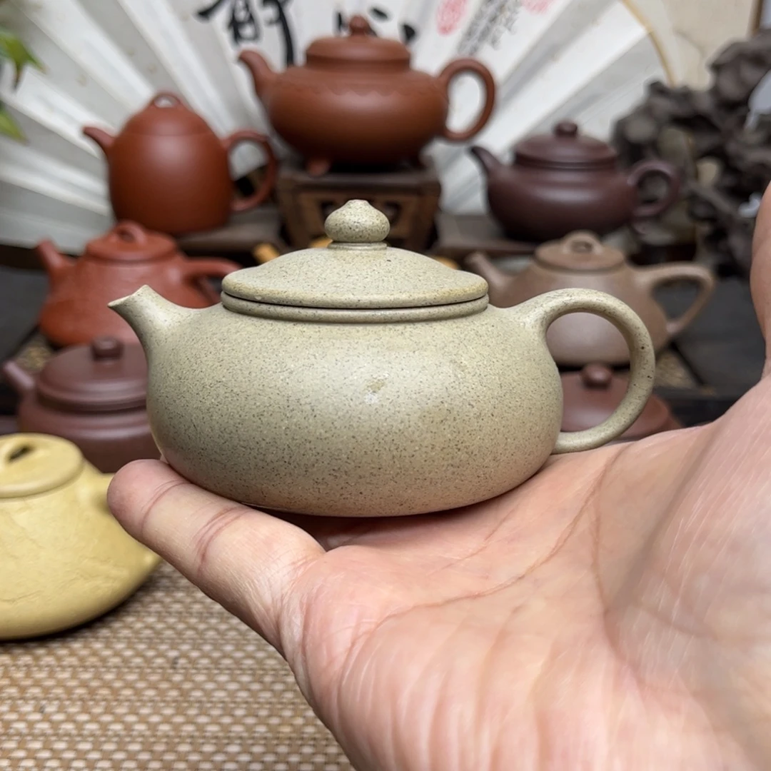 玫***吗茶壶紫砂黄龙山本绿共生矿半手工制作