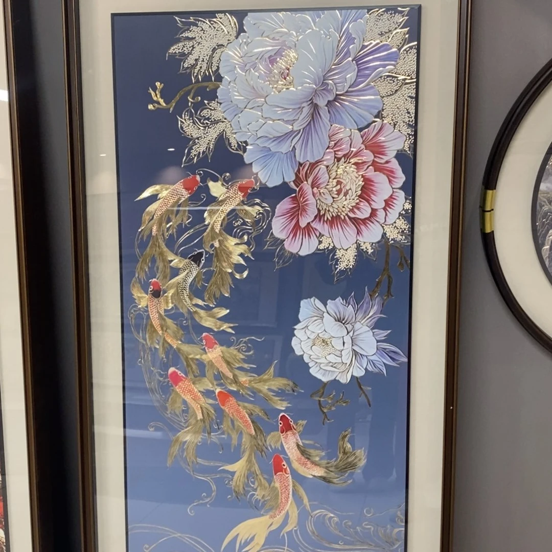 竖款铜雕 新款富贵有余