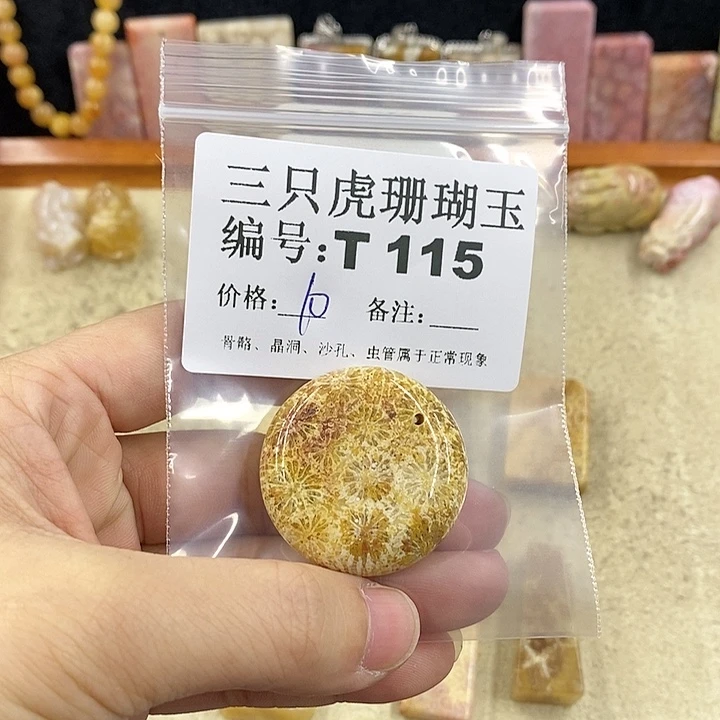 硅化珊瑚（珊瑚玉）1未镶嵌?*媚