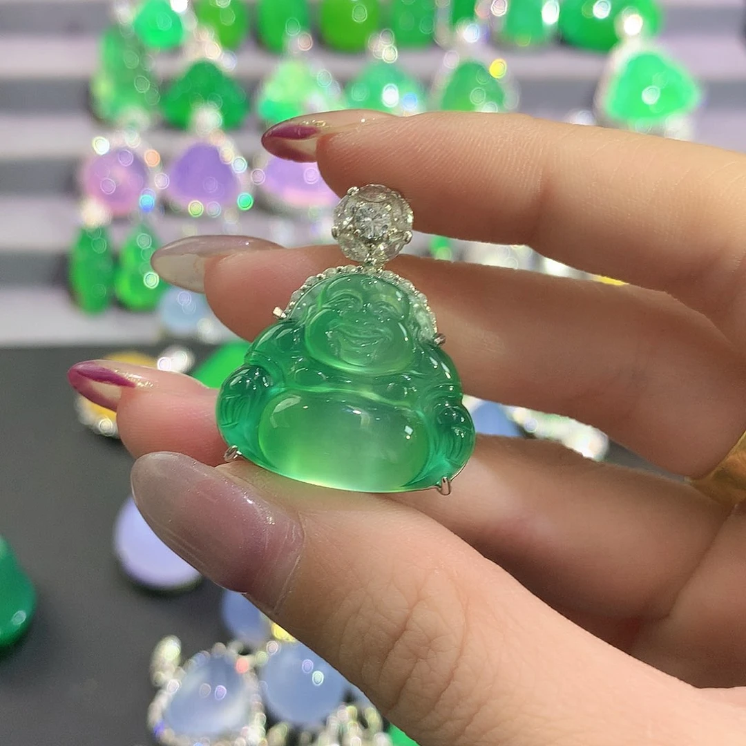 银S925镶嵌颈饰玛瑙/玉髓蕊*