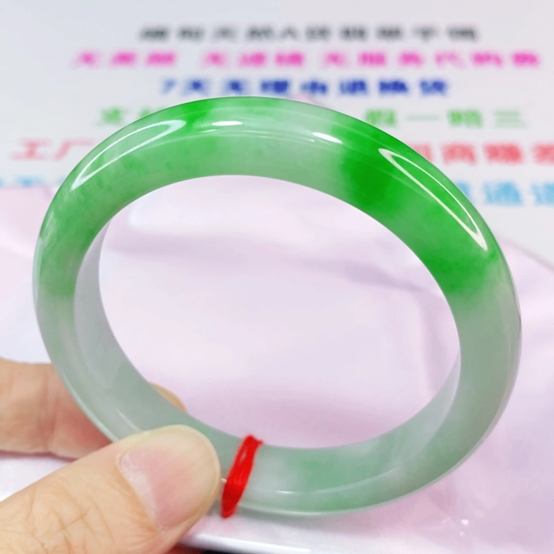 未镶嵌手镯翡翠55.8圈口正圈-完美力推