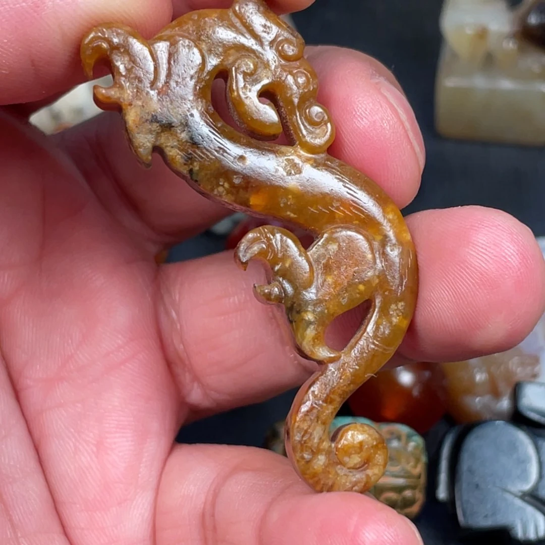 和田玉未镶嵌挂件꧁****