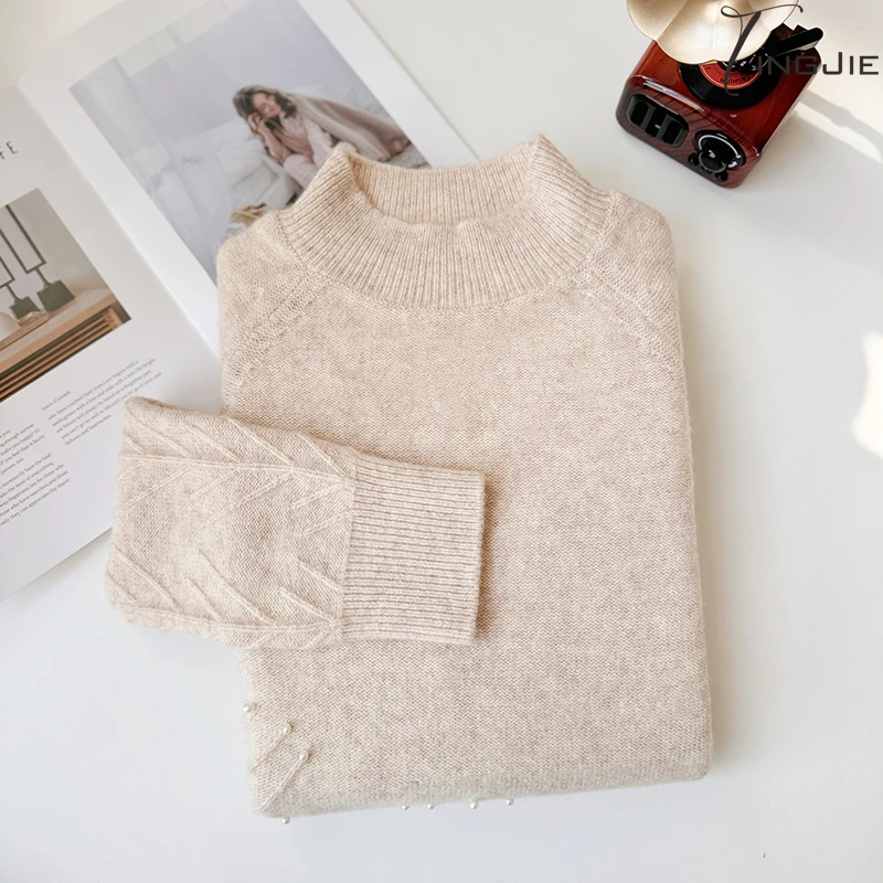 【发财树系列】【100%羊毛】温柔自然纯色加厚百搭洋气秋冬毛衣B2296