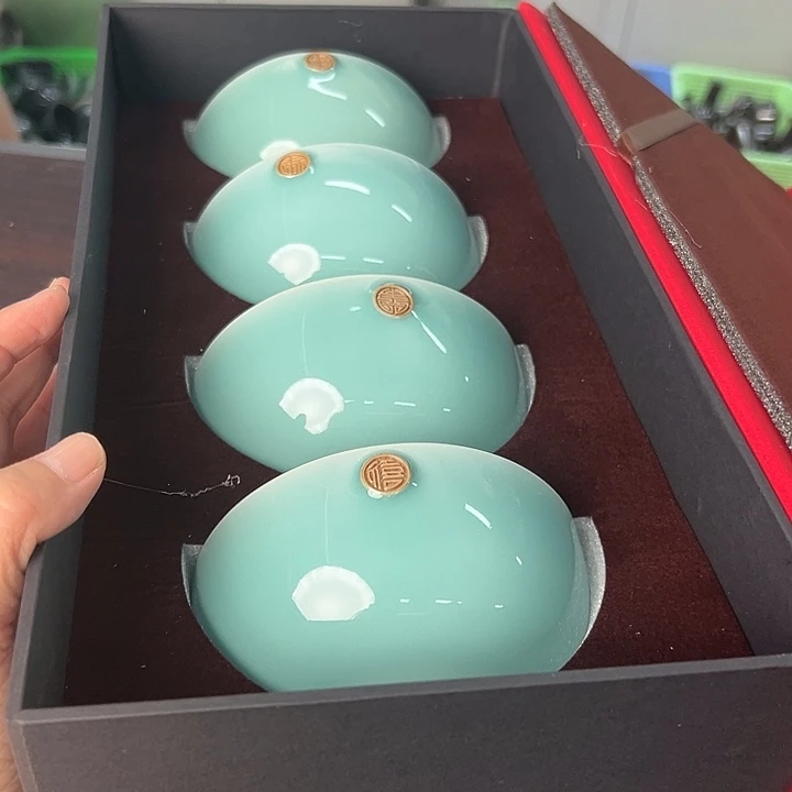 龙泉云间青瓷小米茶器