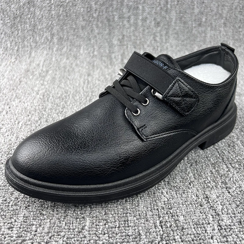 502夏季新款男士商务皮鞋时尚正装鞋子男软底休闲皮鞋男鞋英伦风