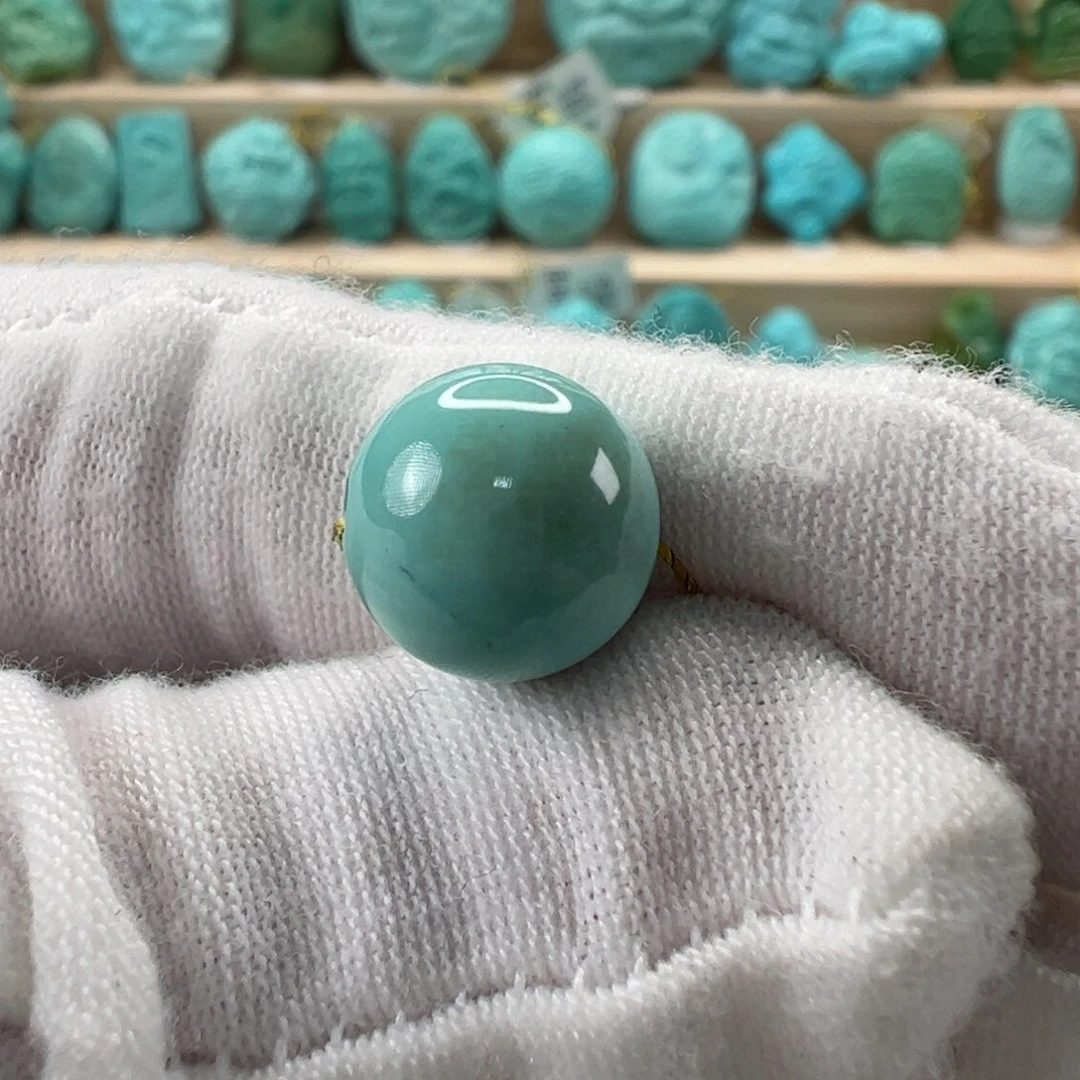 未镶嵌绿松石圆珠10.7mm