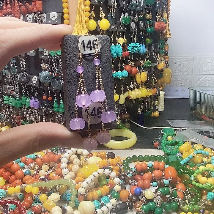 玛瑙/玉髓未镶嵌耳钉