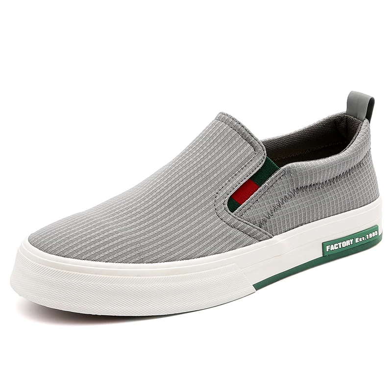 25165男士一脚蹬百搭休闲鞋春季透气布鞋薄款懒人板鞋时尚开车鞋