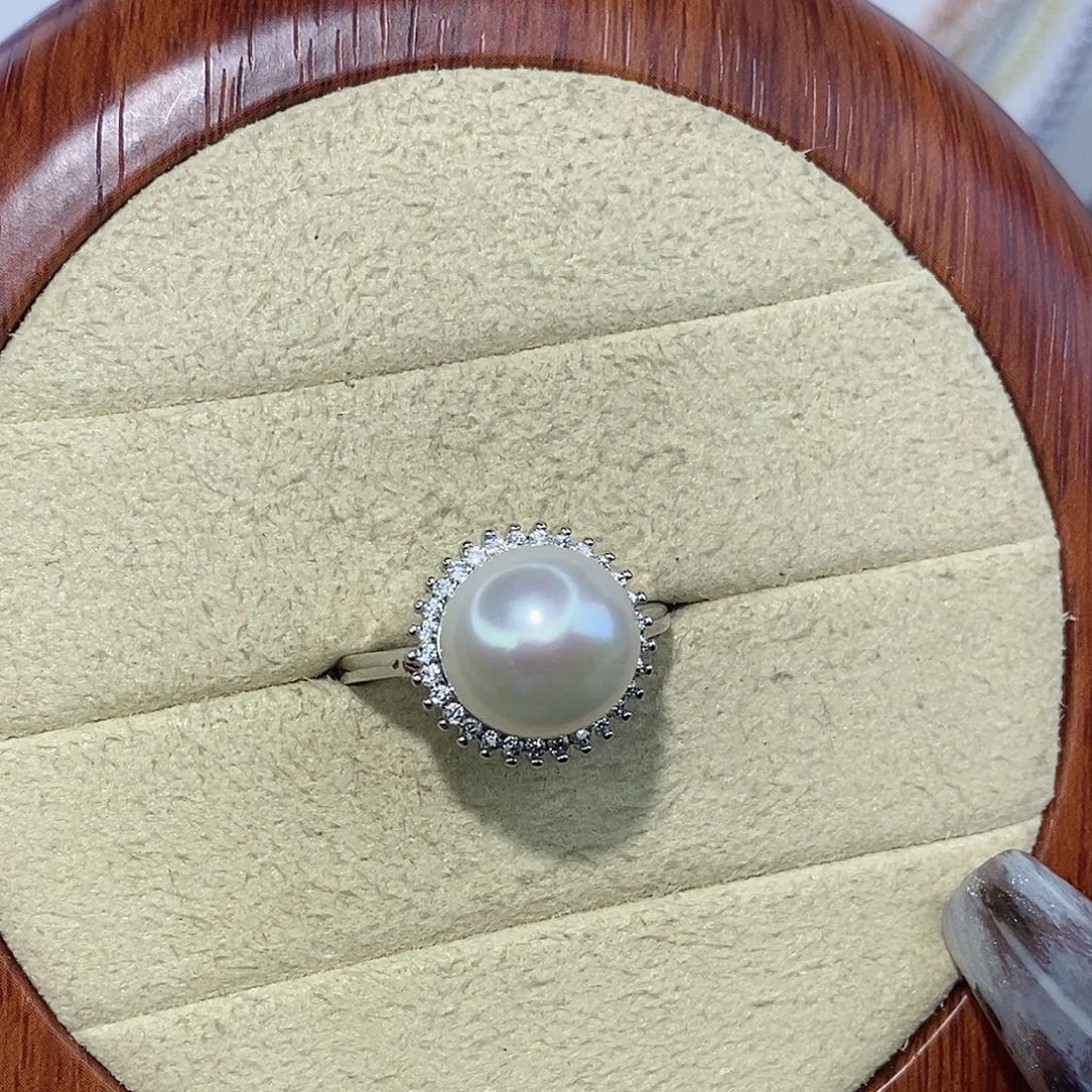 合金戒指淡水珍珠F