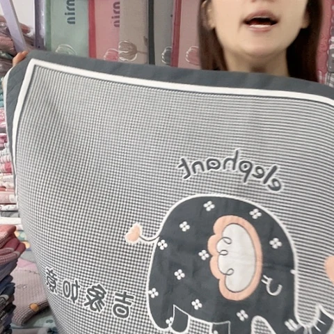 棉纱布黑色吉祥象