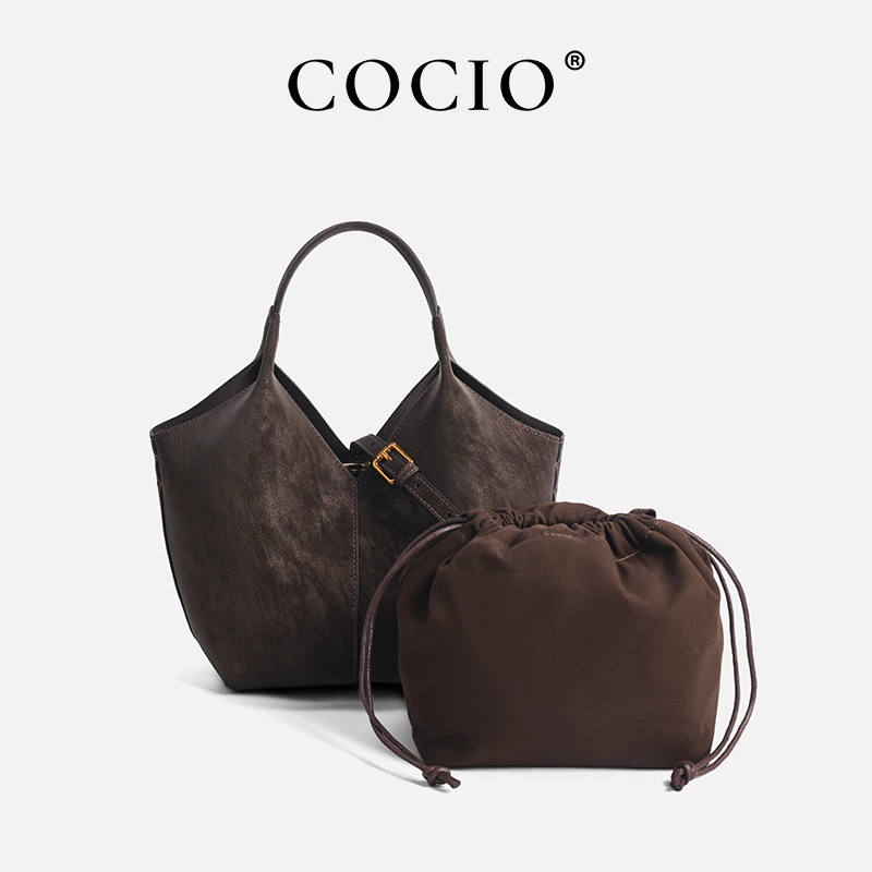 COCIO秋冬新款时尚百搭菜篮子包手提单肩包CC313