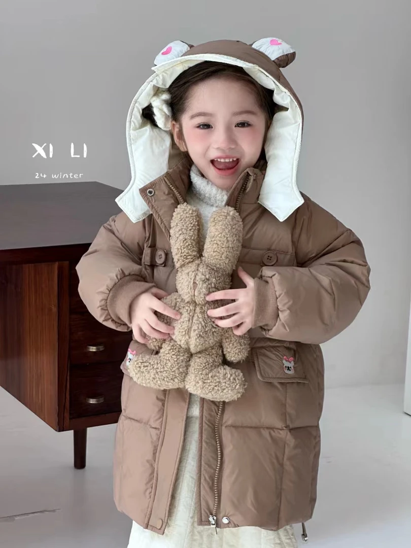 希厘咖色熊熊羽羽外套A8童装