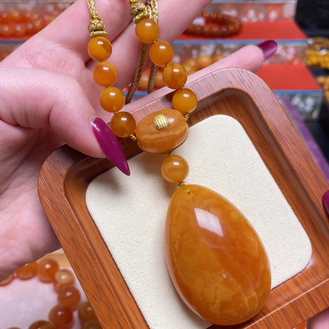 蜜蜡未镶嵌颈饰项链