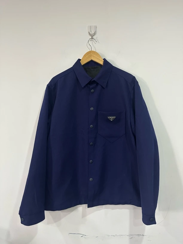 全新未使用 Prada/普拉达 Prada 蓝色三角标夹克 L