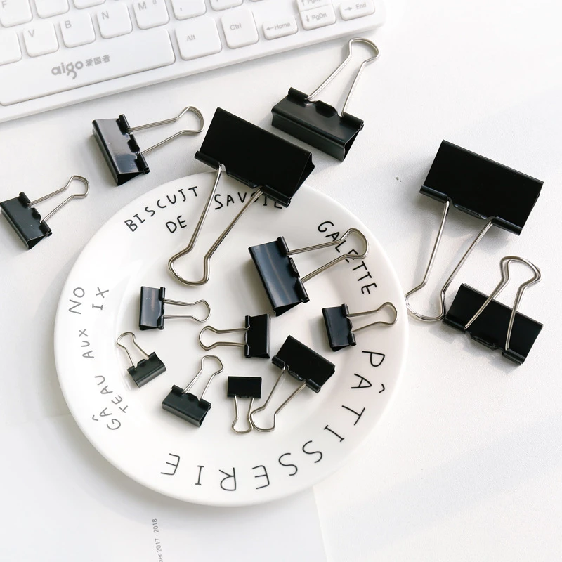 金属燕尾夹凤尾夹长尾夹票夹文件小夹子大小号办公文具夹铁夹试卷