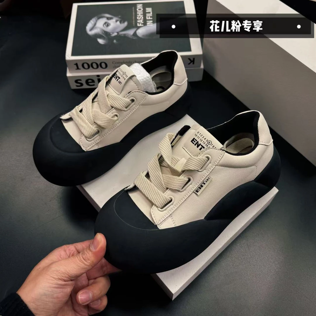 单鞋时尚百搭夏季真皮春季厚底U925黑色