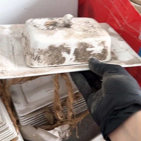 瓷片国营厂库存微瑕23厘米