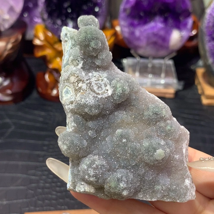 紫晶未镶嵌珠宝半成品6.奇石绿软块