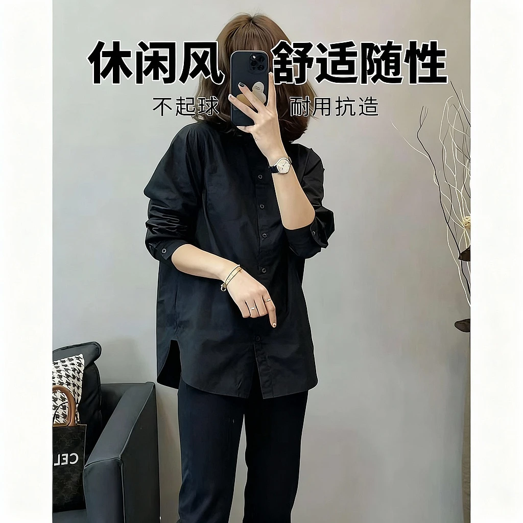 春夏欧货衬衫2025新款女长袖通勤休闲叠穿内搭洋气减龄上衣秋装女