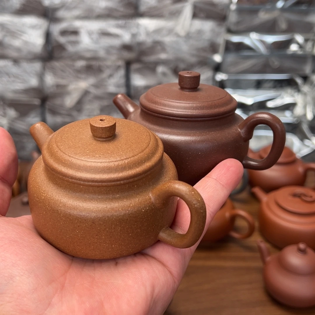 T***o紫砂茶壶金降坡，老紫泥德钟