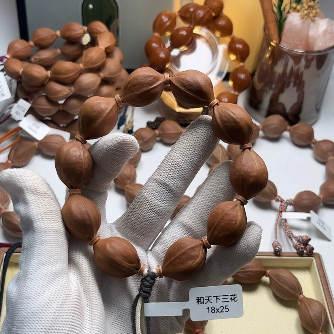 尧***鱼橄榄核手串梅林铁核1825