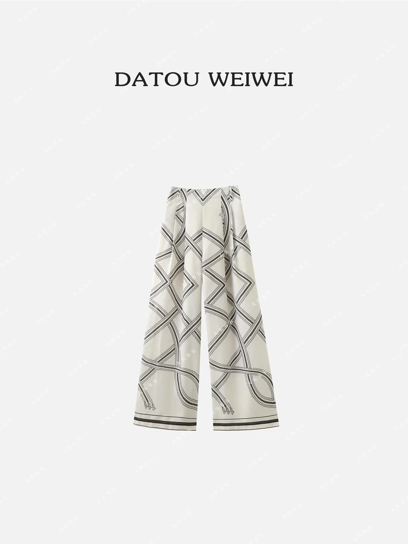 麻系【返璞时髦】对称定位剪裁链条西装裙裤254276