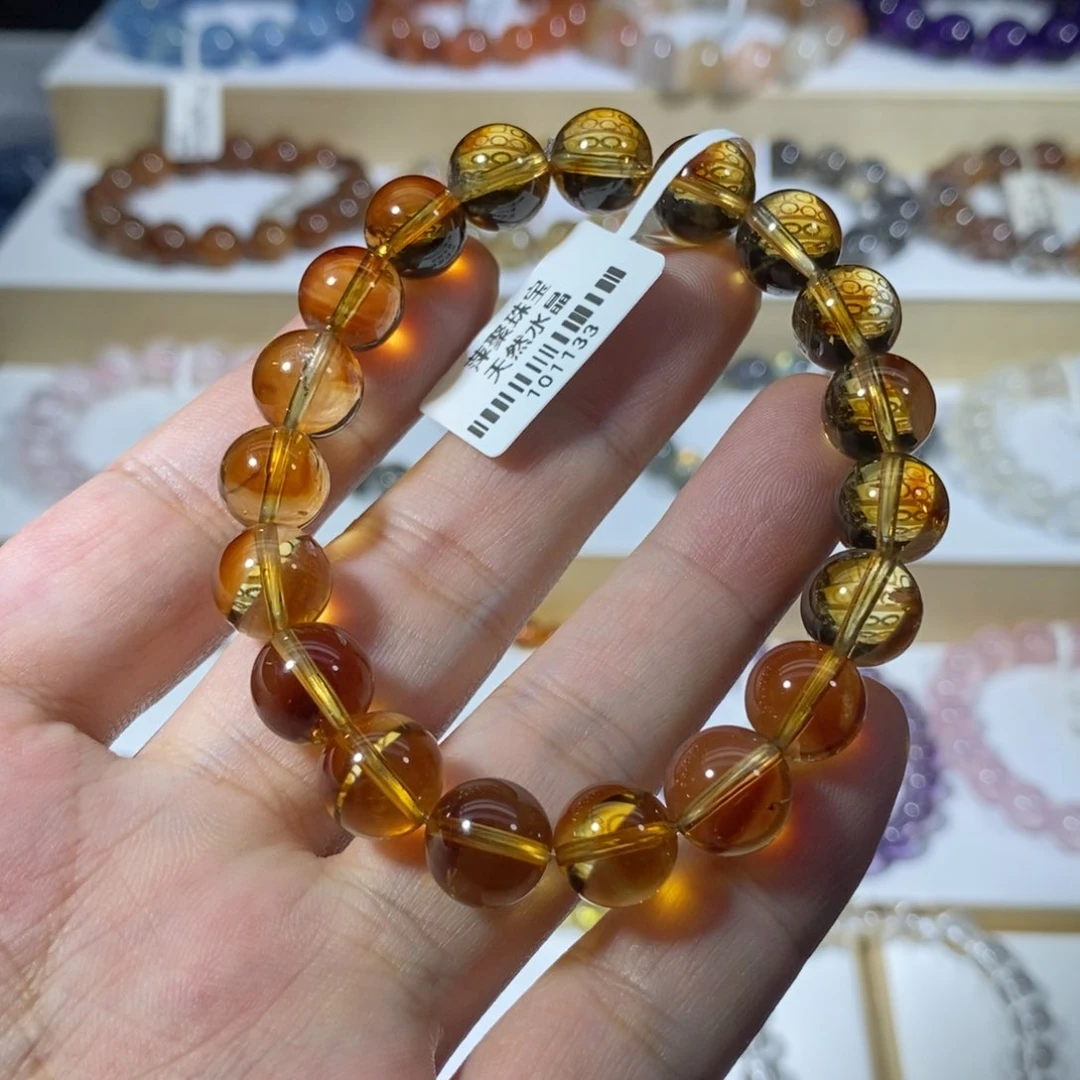 水晶手链未镶嵌苑****业黄塔晶10mm
