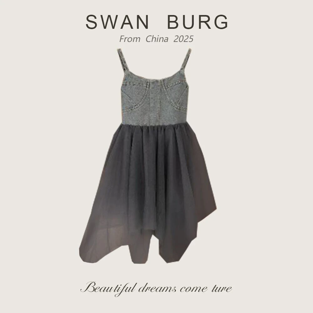 【Y.d0181】25夏季新款女童气质设计师款背心公主裙女宝时尚连衣裙