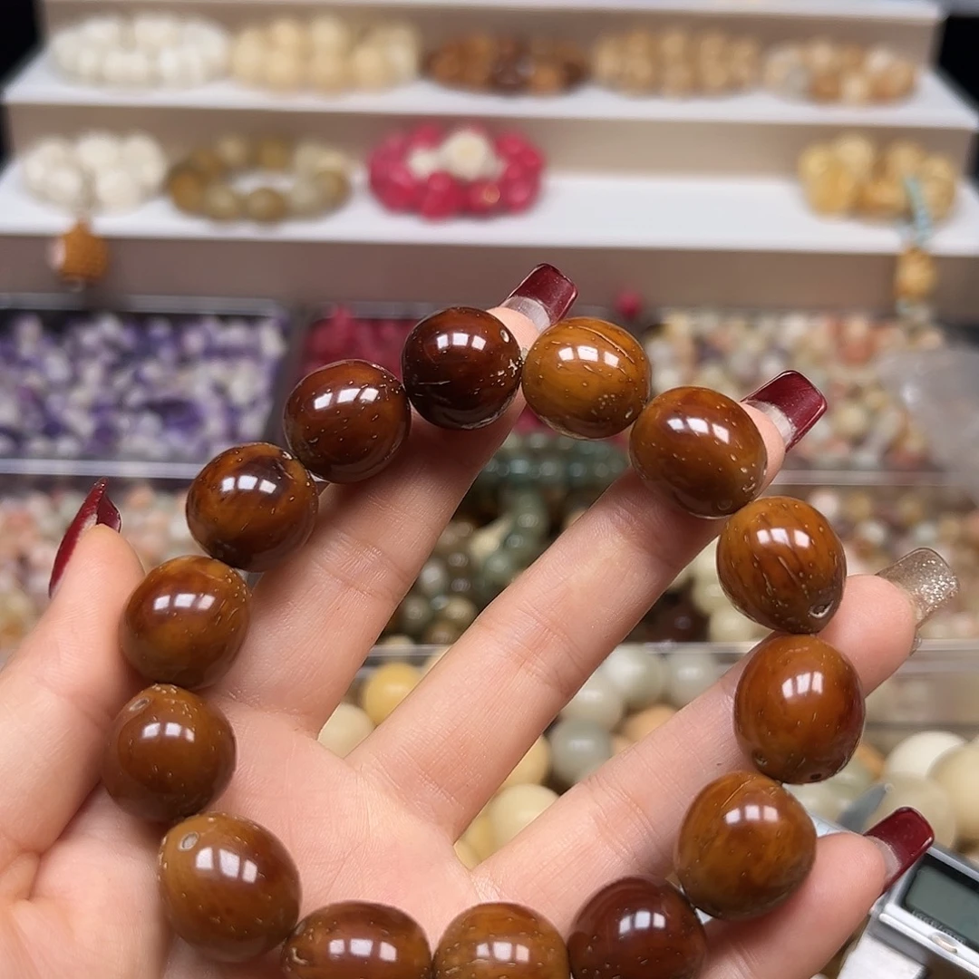 手串菩提根/象牙果微瑕16紫金1条