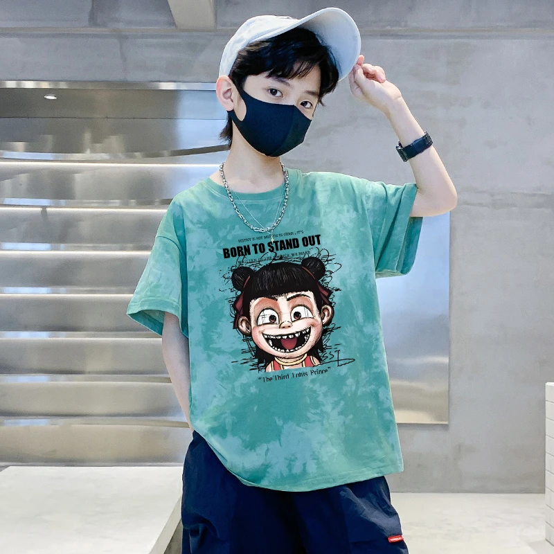 【100%纯棉】儿童T恤短袖外贸品质2025夏款半袖中大男童夏季上衣潮T