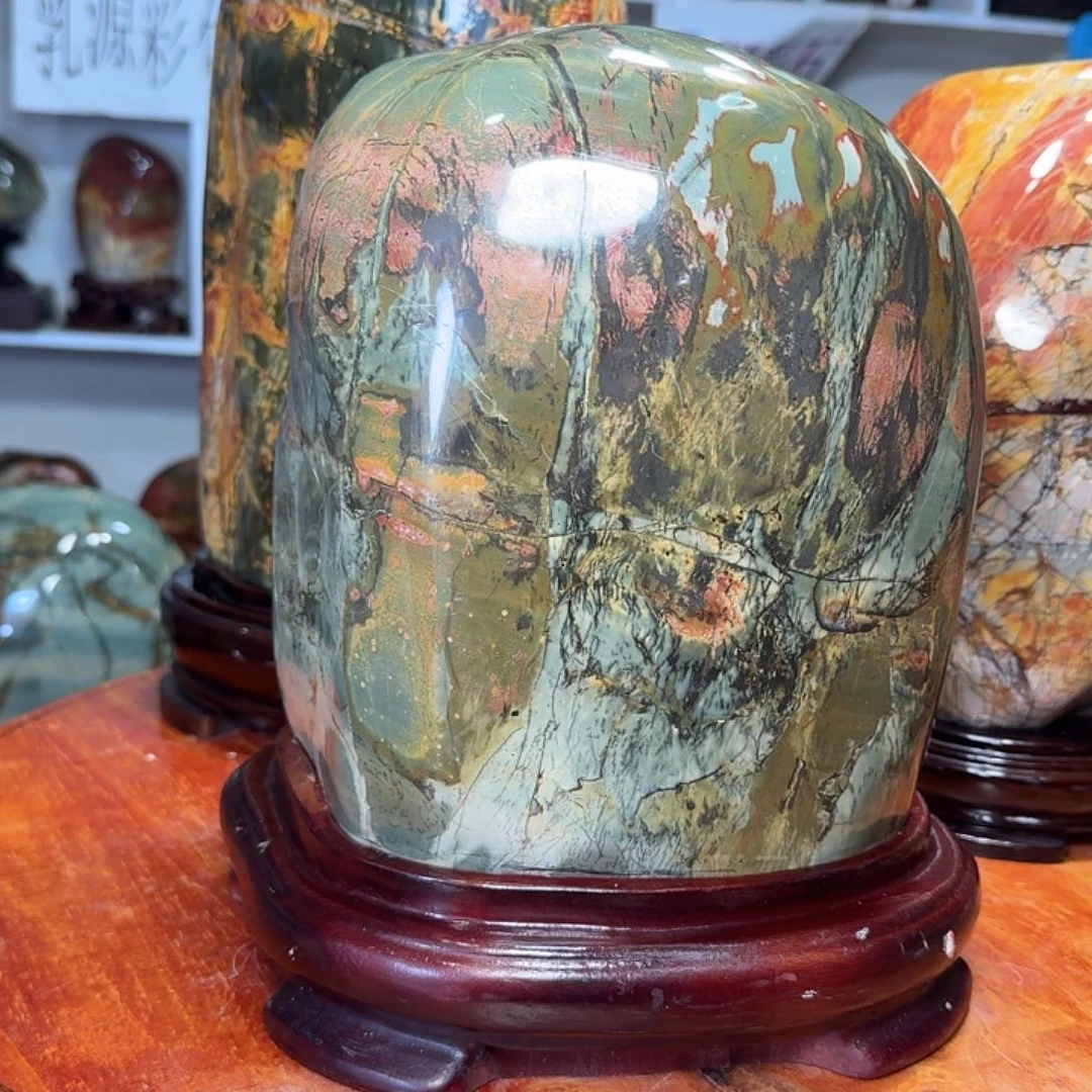 空***间石材乳源彩石摆件