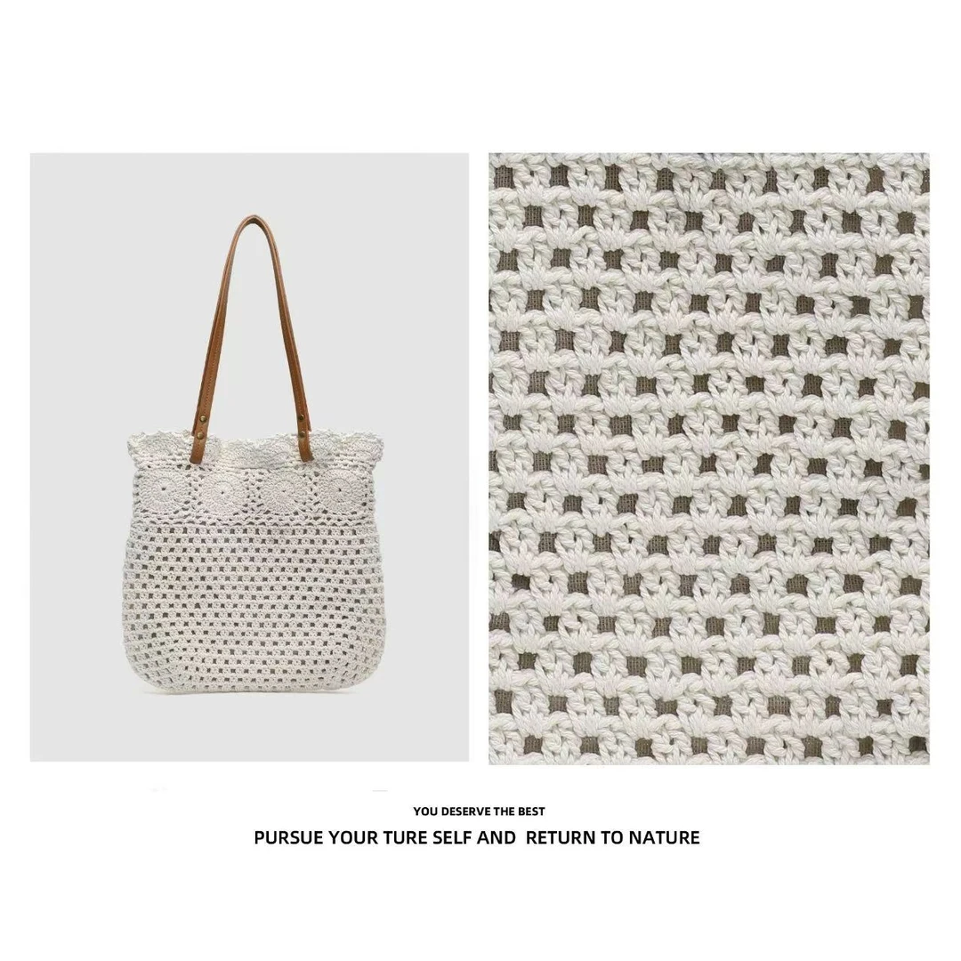 Nexaura&nikesong2025新款编织草编镂空包