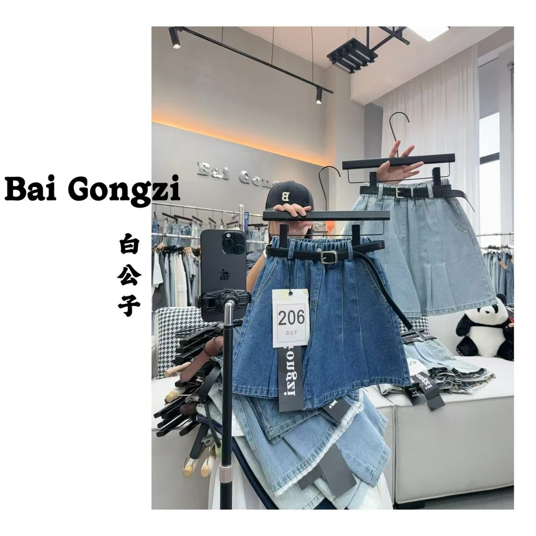 【白公子】【206】2025夏季新款…中大女童牛仔裤