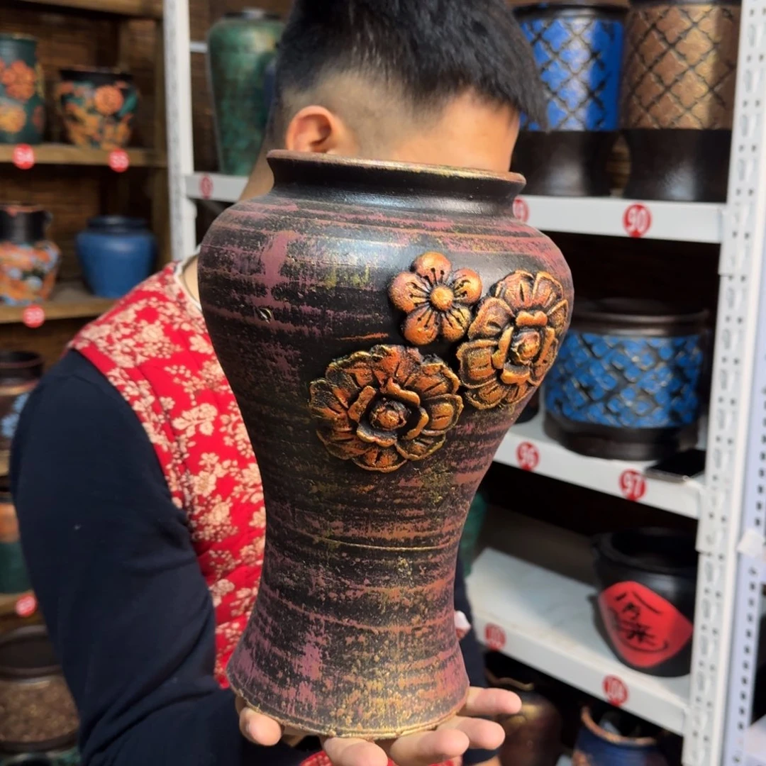 带孔高端浮雕花盆炸炸炸炸