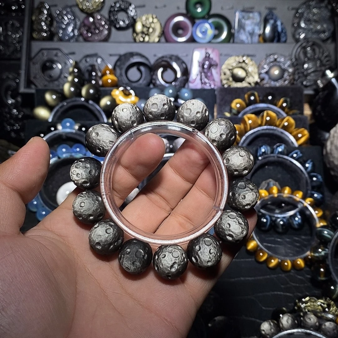 9***6黑曜岩未镶嵌手链