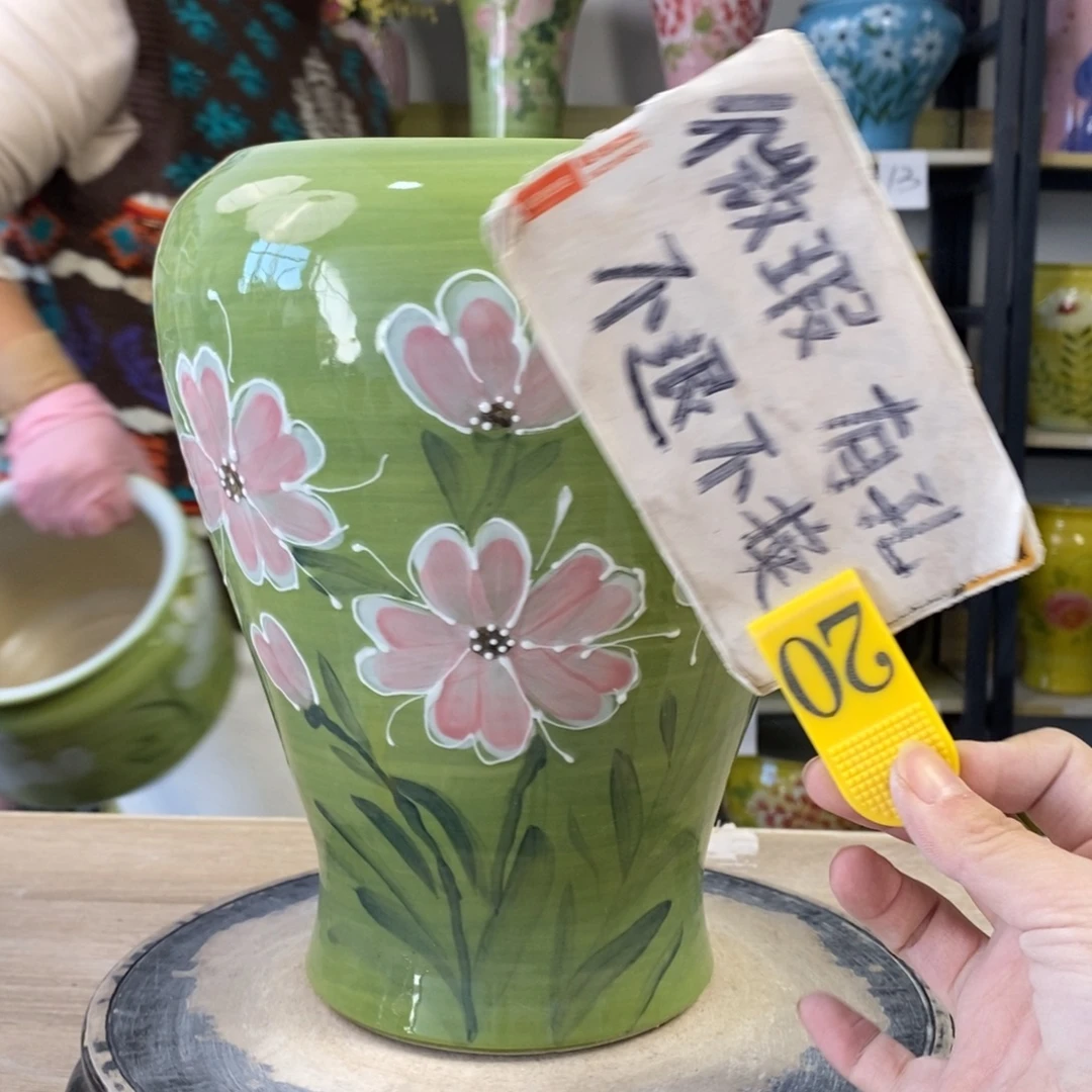 景德镇手工手绘陶瓷花盆