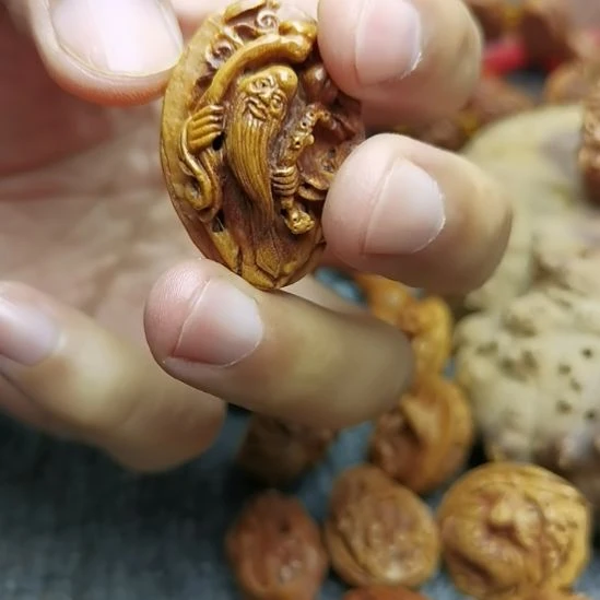 吊坠桃核桃核精雕寿星单粒