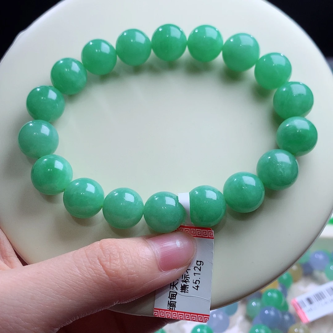 翡翠未镶嵌手串卡11