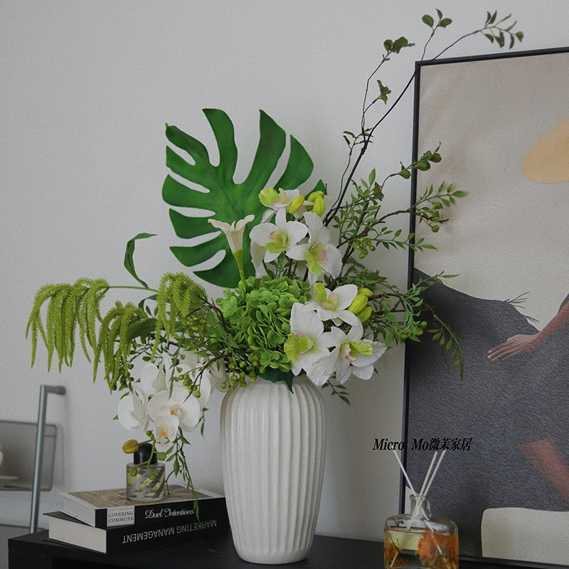 青溪漱玉·仿真花假花餐桌花电视柜茶几玄关摆件家居装饰摆设