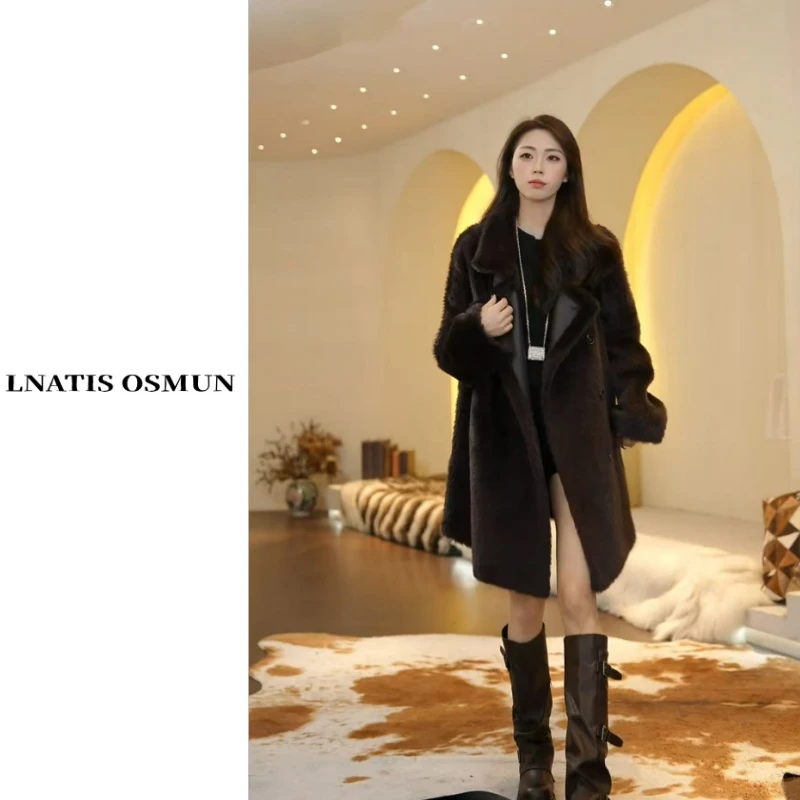 LNATIS OSMUN  |   顶奢进口拉贡双面穿羊皮毛一体外套52200