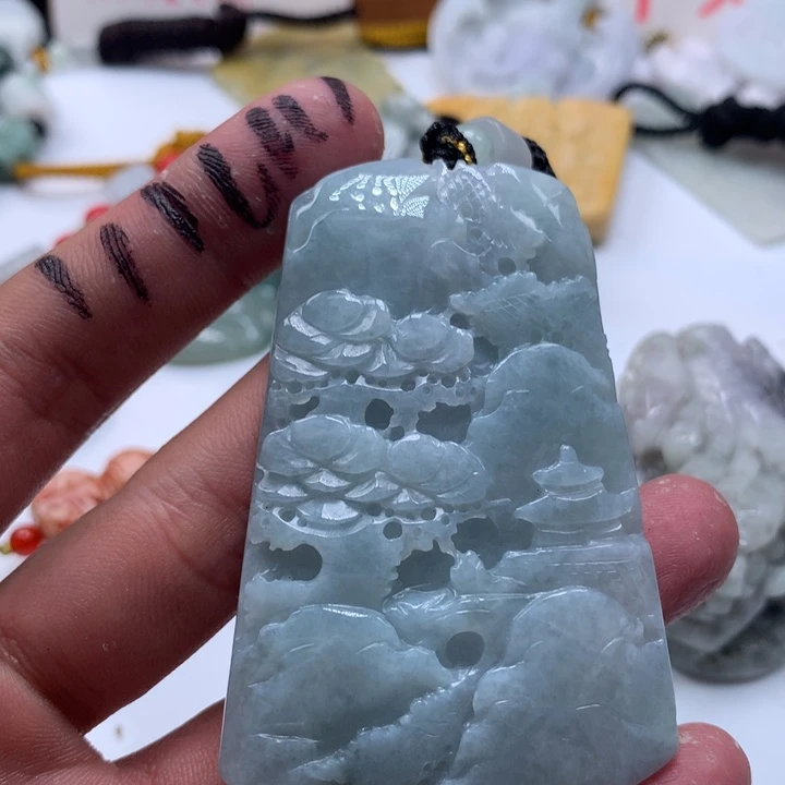 颈饰未镶嵌翡翠保真天然a货翡翠