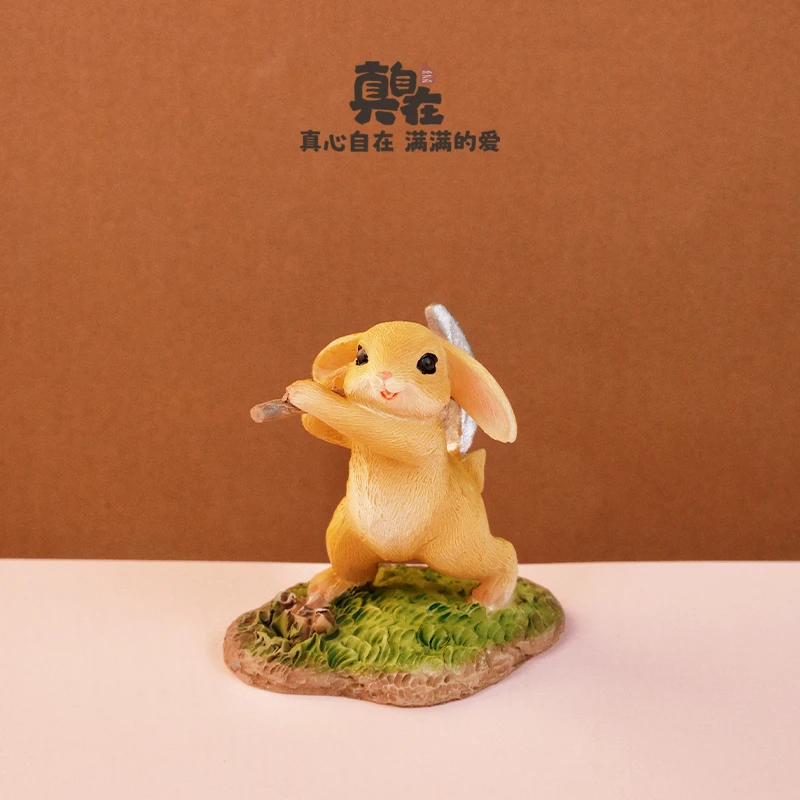 花园卡通可爱小兔子花盆造景阳台树脂动物摆件庭院花装饰