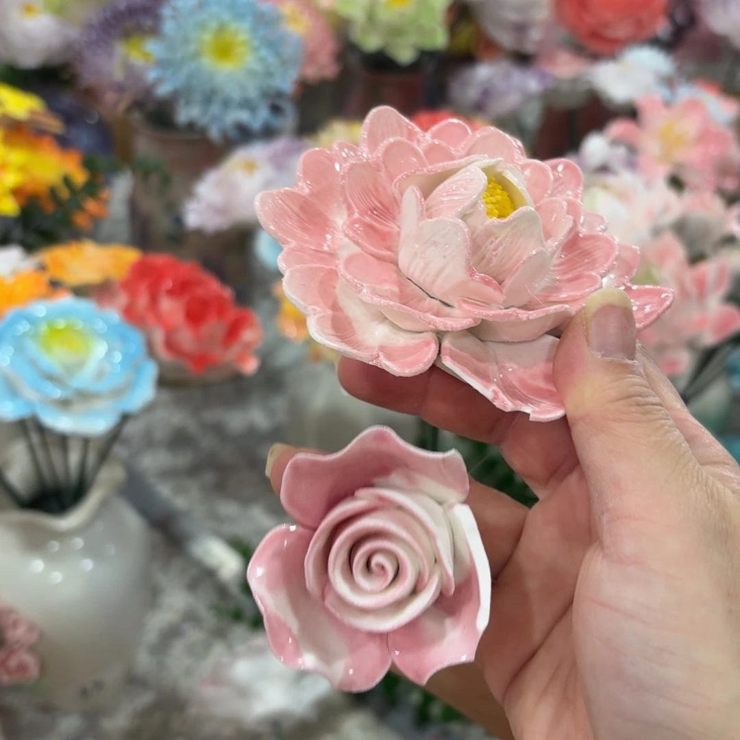 瑕疵2717 陶瓷花拍满20元发货，爱退款拉黑